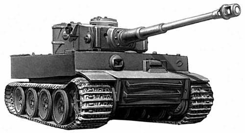 Рис. 6в. Немецкий танк 2-й мировой войны T-VI («Тигр»).