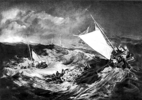 Дж. М. У. Тёрнер (Англия). «Кораблекрушение». 1805. Галерея Тейт, Лондон.