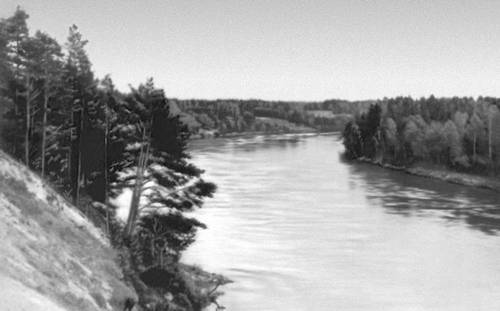 Река Нямунас в среднем течении.