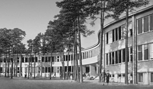 Хельсинки. Начальная школа в районе Мейлахти. 1953. Архитекторы В. Ревель, О. Сипари.