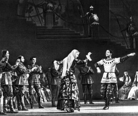 Сцена из балета «Горда» Д. А. Торадзе. 1949.