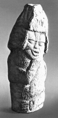 Каменная статуя. Древний период. Национальный музей Никарагуа. Манагуа.