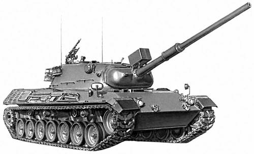Рис. 9в. Немецкий (ФРГ) современный танк «Леопард».