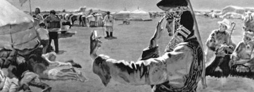 Амгалан. «Местность Жахан-Шарга». 1965. Музей изобразительных искусств. Улан-Батор.