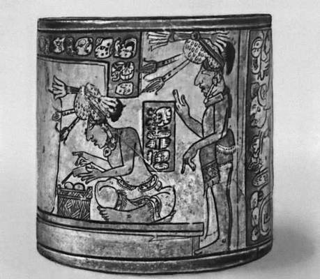 Полихромная ваза из Киче. Терракота. Культура майя. 6—9 вв. Британский музей. Лондон.