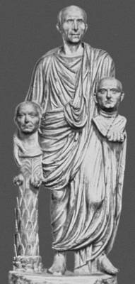 Римлянин с изображением предков. Мрамор. 1 в. до н. э. Палаццо Барберини. Рим.