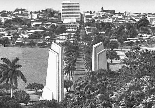 Вид части города Манагуа (до землетрясения 1972).