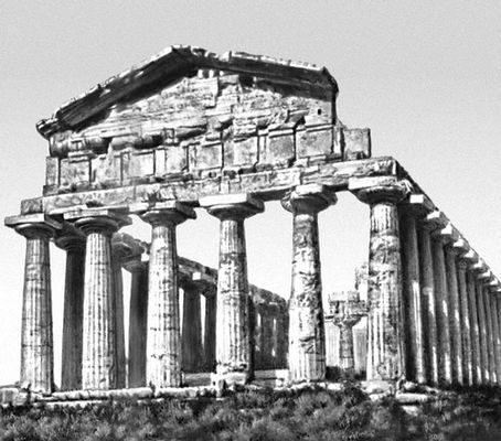 Так называемый храм Деметры в Пестуме. Сер. 6 в. до н.э.