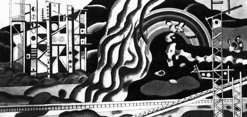 «Передача энергии». Монументальное панно для Дворца открытий на Всемирной выставке 1937 в Париже. Национальный музей Фернана Леже, Бьо.