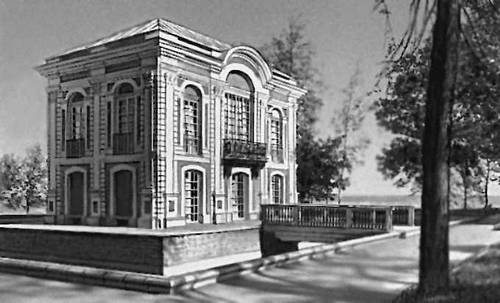 Павильон «Эрмитаж». 1721—24. Архитектор И. Ф. Браунштейн.