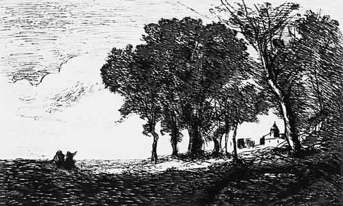 К. Коро. «В дюнах. Воспоминания о Гаагском лесе». 1869.