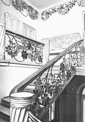 С. Выспяньский. Декоративное оформление лестницы в доме Медицинского общества в Кракове. Около 1905.