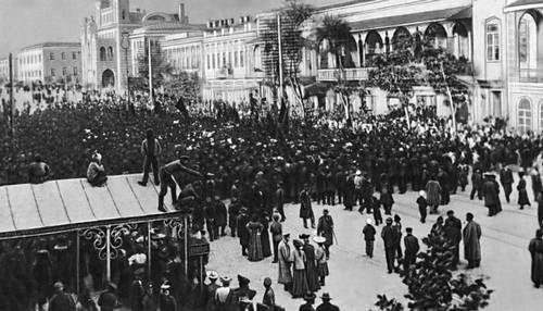 Манифестация в Тбилиси 22 октября 1905.