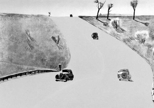 А. А. Дейнека. «Дорога в Маунт-Вернон». 1935. Астраханская картинная галерея им. Б. М. Кустодиева.