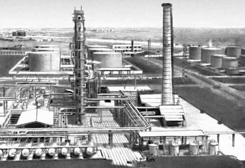 Нефтеперерабатывающий завод в г. Ассаб.
