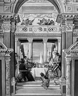 Дж. Б. Тьеполо. «Пир Антония и Клеопатры». Фреска в Палаццо Лабиа в Венеции. Около 1750.