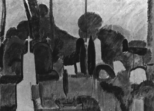 Х. Гирсинг. «Кладбище в Сваннинге». 1920. Государственный художественный музей. Копенгаген.