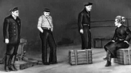 Сцена из спектакля «Оптимистическая трагедия». В. В. Вишневского. 1967.