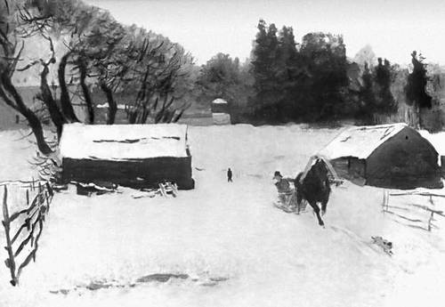 С. В. Герасимов. «Зима». 1939. Третьяковская галерея. Москва.