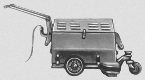 Рис. 2а. Отечественные машины для уборки помещений: вакуумная подметально-пылесосная машина КУ-403А с электроприводом.