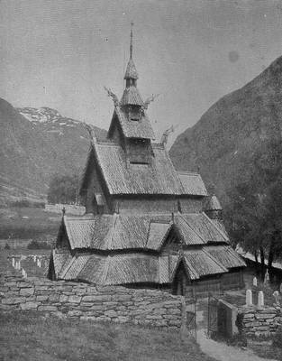 Деревянная архитектура. Церковь с двойным каркасом в Боргунне. Норвегия. Ок. 1150.