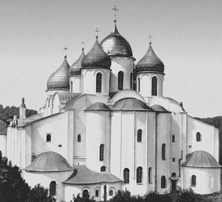 Софийский собор в Новгороде. 1045—50. Восточный фасад.