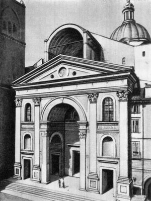 Церковь Сант-Андреа в Мантуе. 1472 — 94. Построена Л. Фанчелли по проекту Л. Б. Альберти.