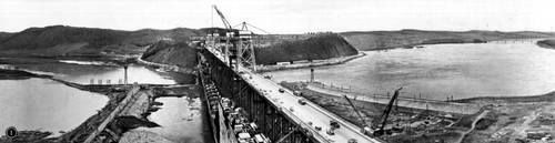 Строительство Усть-Илимской ГЭС. 1974.