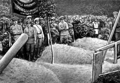 Похороны погибших в боях за Старую Бухару. 2 сент. 1920.