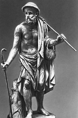 Терракотовая статуэтка эллинистического времени. «Старик-рыбак». 3 в. до н. э. Капитолийские музеи. Рим.