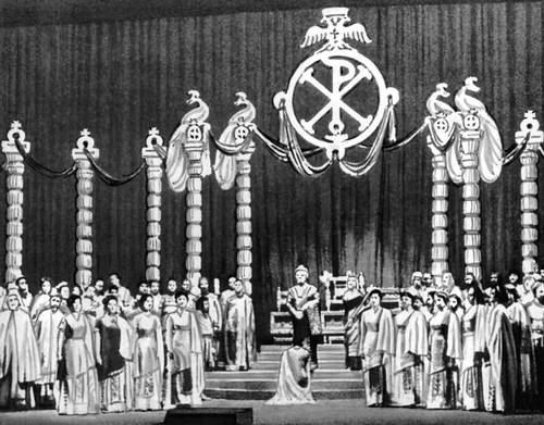 Сцена из оперы «Касиани» Г. Склавоса. Театр «Лирики скини». Афины. 1959.
