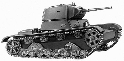 Рис. 4а. Советские танки 30-х гг. Лёгкий Т-26.