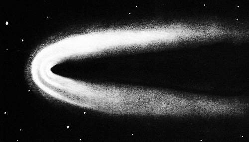 Комета Донати 1858 VI: оболочки в голове (зарисовка).