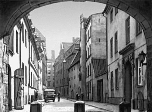 Рига. Вид от Шведских ворот в Старом городе. Застройка 17 — начала 20 вв.