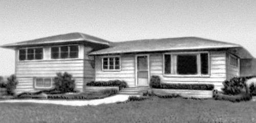 Один из типов американского стандартного индивидуального дома. 1950-е гг.