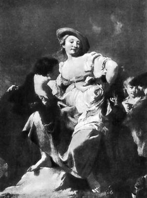 Дж. Б. Пьяццетта. «Гадалка». 1740. Галерея Академии. Венеция.