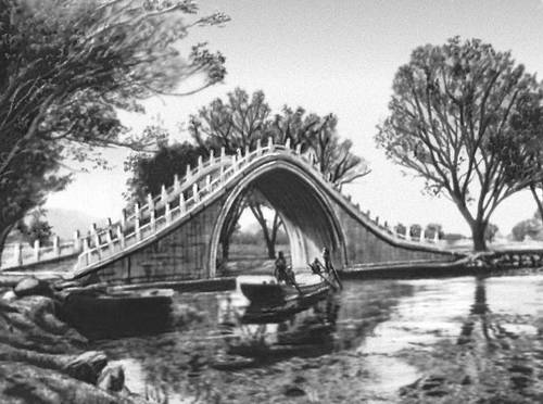 «Верблюжий мостик» в парке Ихэюань в Пекине. 18 в.