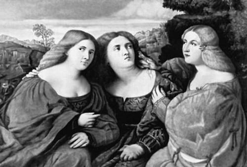 Я. Пальма Старший. «Три сестры». Ок. 1515—18. Картинная галерея. Дрезден.