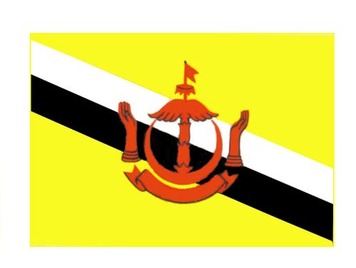 Флаг государственный. Бруней.