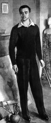 Э. Л. Каландадзе. Портрет художника З. А. Нижарадзе. 1955. Музей искусств Грузинской ССР.