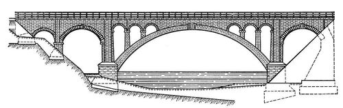 Каменный железнодорожный мост.