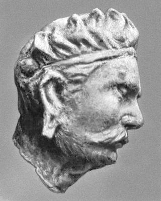 Голова варвара. Фрагмент скульптуры из Хадды. Первые века нашей эры.