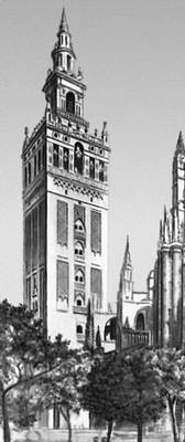Севилья. «Ла Хиральда», колокольня собора, бывший минарет главной мечети (1184—1196, завершение — 1568).