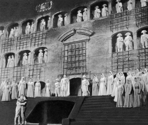 Австрийский театр. Сцена из оперы «Фиделио» Л. Бетховена. Зальцбургский фестиваль. 1957.