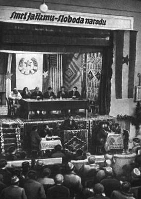 Первая сессия Антифашистского веча народного освобождения Югославии. Бихач. Ноябрь 1942.