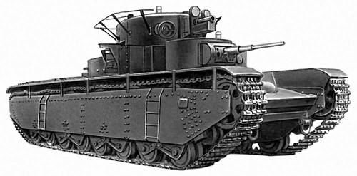 Рис. 4г. Советские танки 30-х гг. Тяжёлый Т-35.