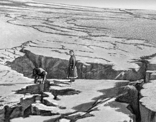 Разрыв, образовавшийся при Гоби-Алтайском землетрясении (Монголия) 4 декабря 1957.