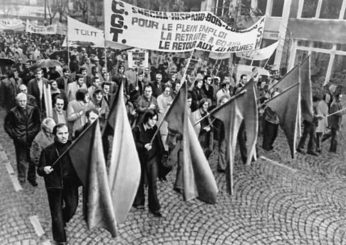 Демонстрация рабочих Парижа 26 окт. 1972.