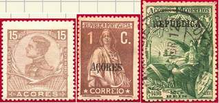 Почтовые марки Азорских о-вов