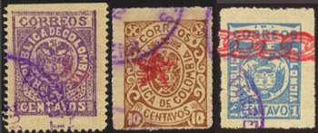 Почтовые марки Боготы